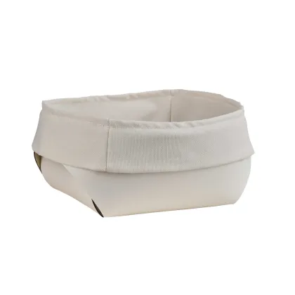 Picture White stylish Flora bread basket, size 20x20xH9 cm