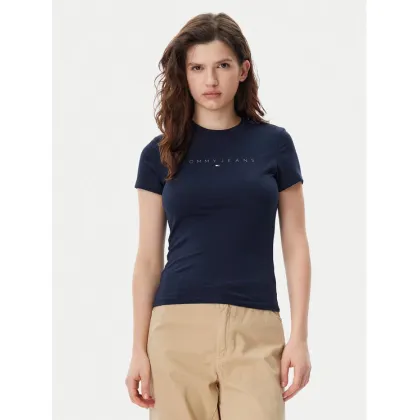 Zdjęcie Tommy Jeans T-Shirt Tonal Linear DW0DW20315 Granatowy Slim Fit