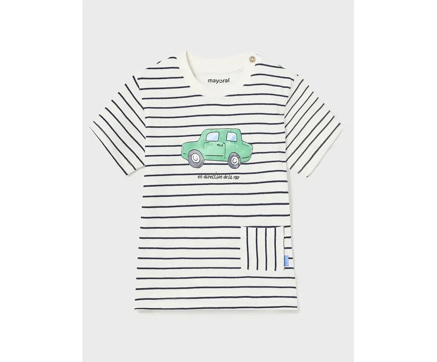 obrazek 1 Mayoral T-Shirt 1024 Beżowy Regular Fit
