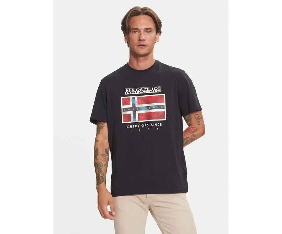 obrazek 1 Napapijri T-Shirt S-Dorees NP0A4IBE Czarny Regular Fit