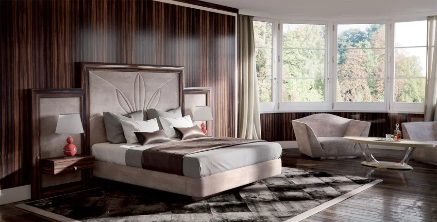 picture 3 A representative bed with a headboard and bedroom cabinets - Brummel