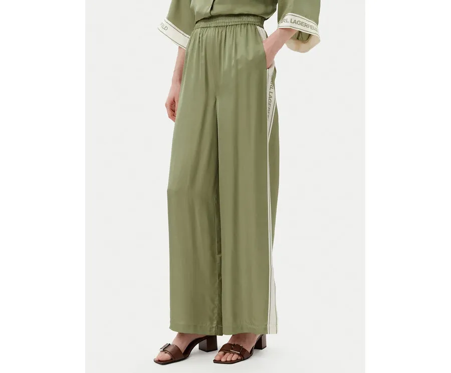 obrazek 1 KARL LAGERFELD Spodnie materiałowe A2W10118 Zielony Relaxed Fit