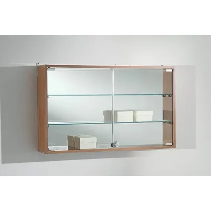 Picture Stylish wooden hanging display cabinet