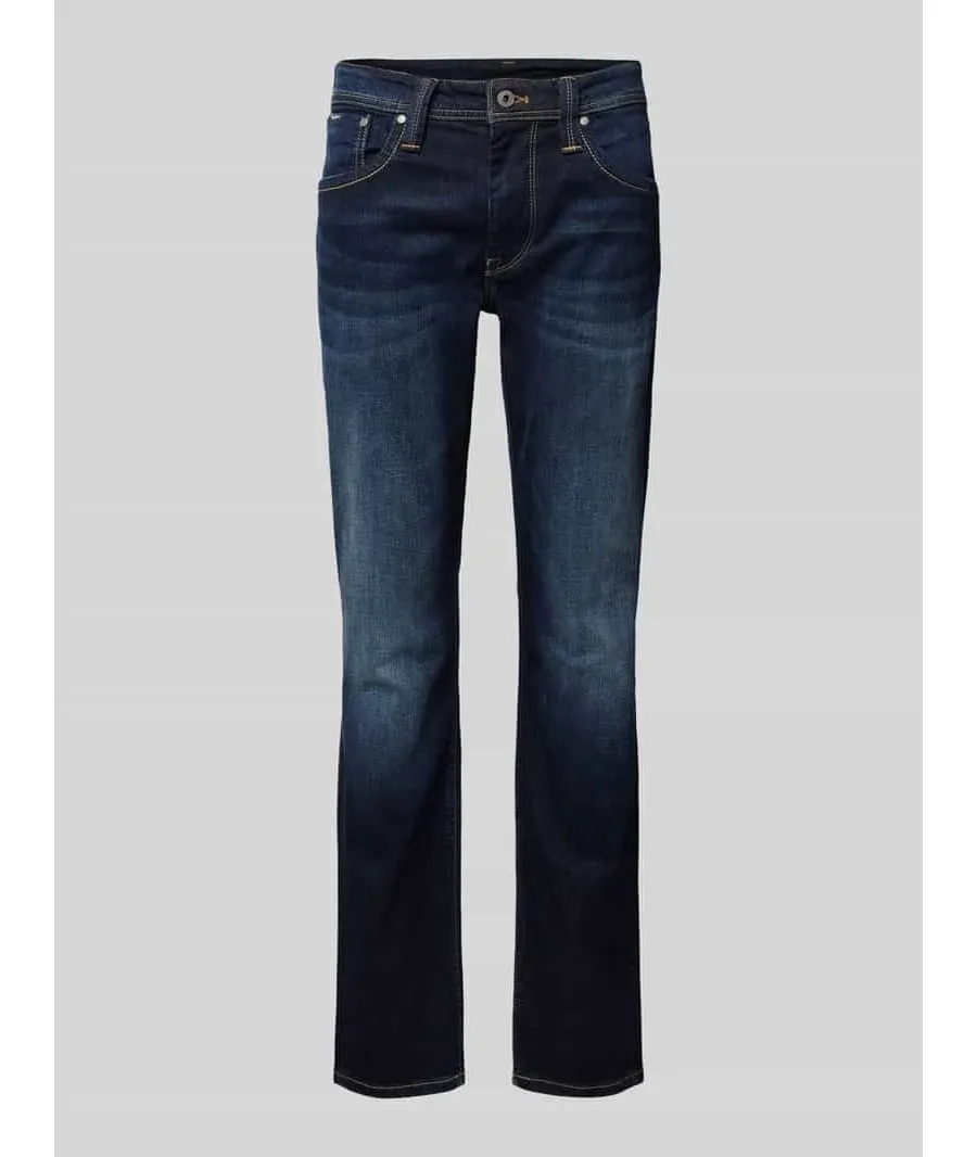 obrazek 1 Jeansy o kroju regular fit z 5 kieszeniami model ‘CASH’
