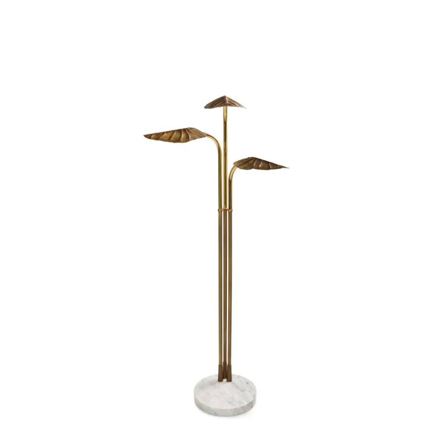 obrazek 1 Lampa stojąca wykonana z mosiądzu z marmurową podstawą - Ginger & Jagger