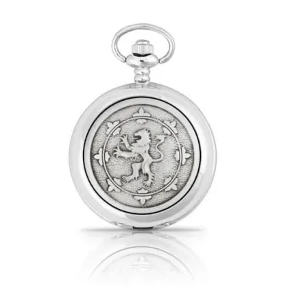 Zdjęcie Kwarcowy zegarek kieszonkowy z lwem w pozycji wspiętej – stylowy prezent