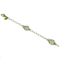 Zdjęcie Włoska bransoletka łańcuszkowa ze skręconymi i perforowanymi owalnymi ogniwami