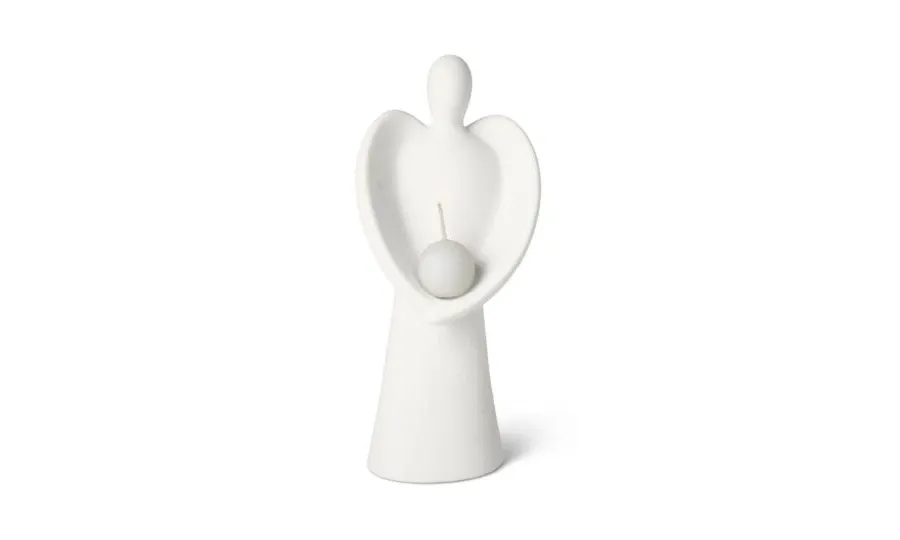 obrazek 2 Elegancka figurka ceramiczna - bożonarodzeniowy anioł