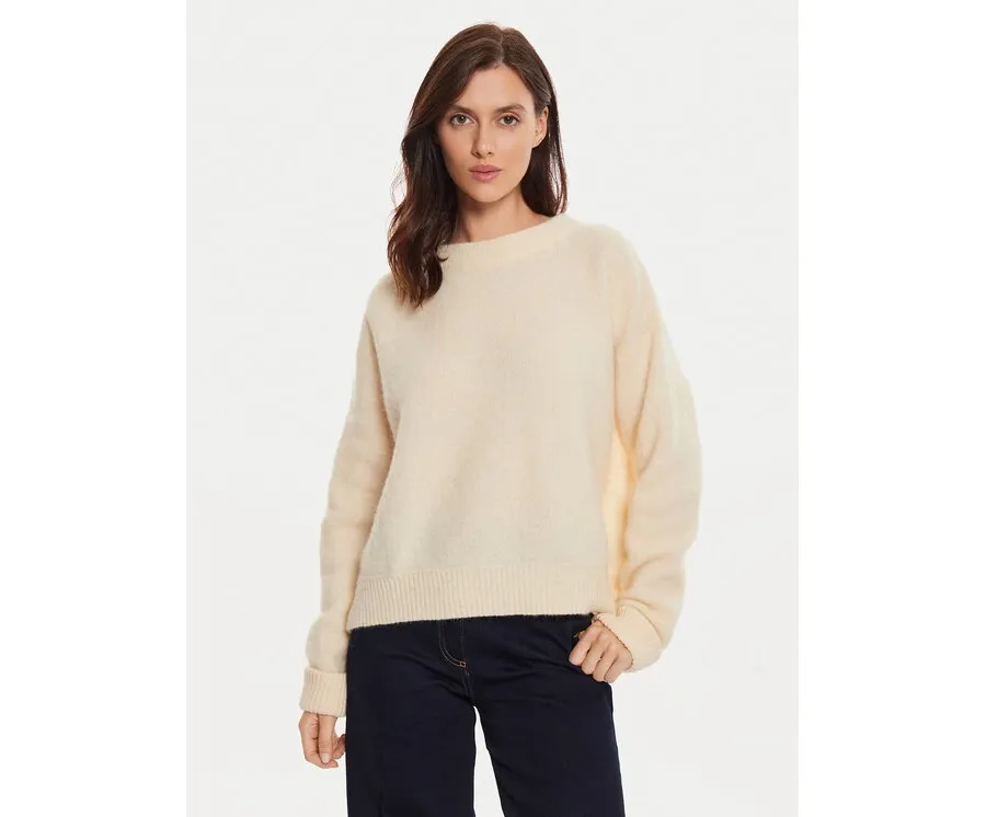 obrazek 1 American Vintage Sweter VITO18EH24 Beżowy Loose Fit