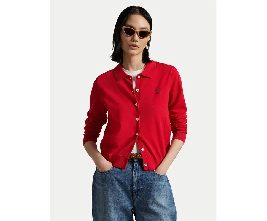 obrazek 1 Polo Ralph Lauren Kardigan 211959285002 Czerwony Slim Fit