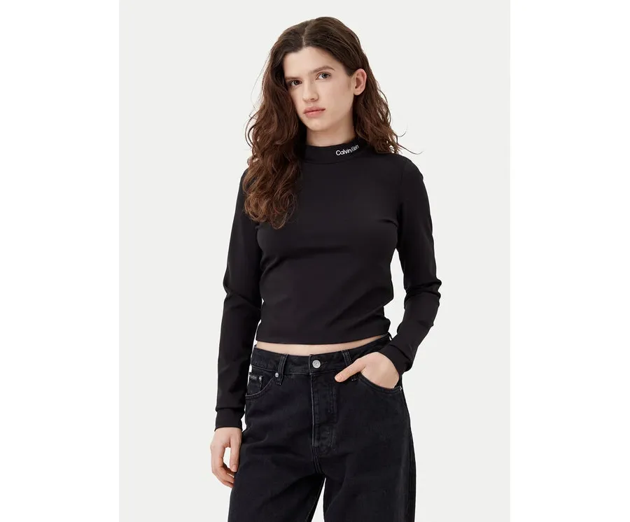 obrazek 1 Calvin Klein Jeans Bluzka J20J224763 Czarny Regular Fit