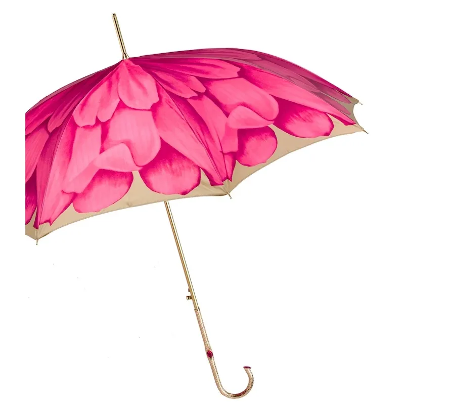 obrazek 7 Wyjątkowy parasol damski w kolorze różowym z pięknym zdobieniem - Pasotti