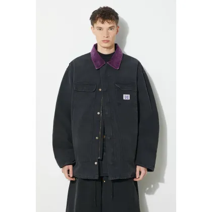 Zdjęcie Needles kurtka jeansowa Lumberjack Coat męska kolor czarny zimowa oversize NS157