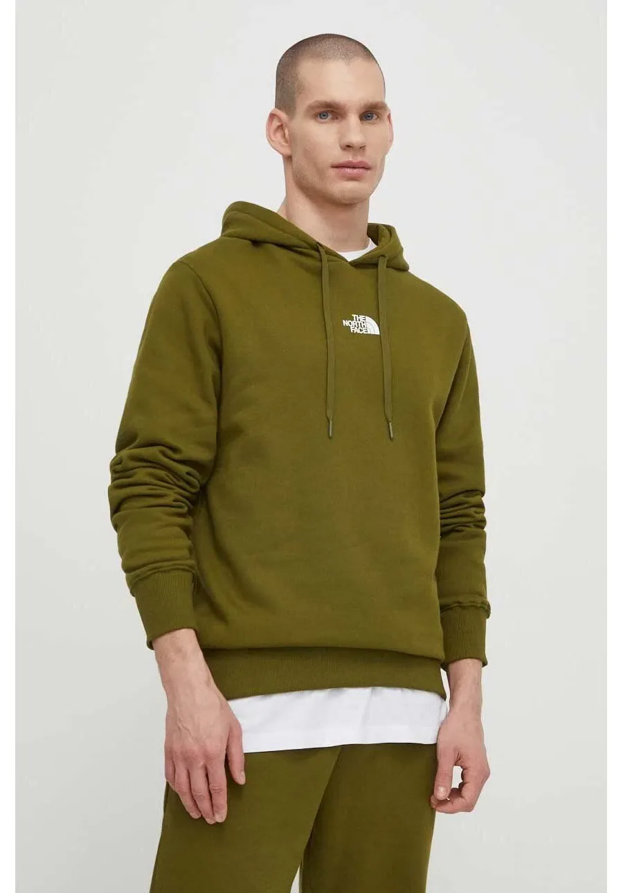 obrazek 1 The North Face bluza bawełniana męska kolor zielony z kapturem z nadrukiem NF0A87DBPIB1