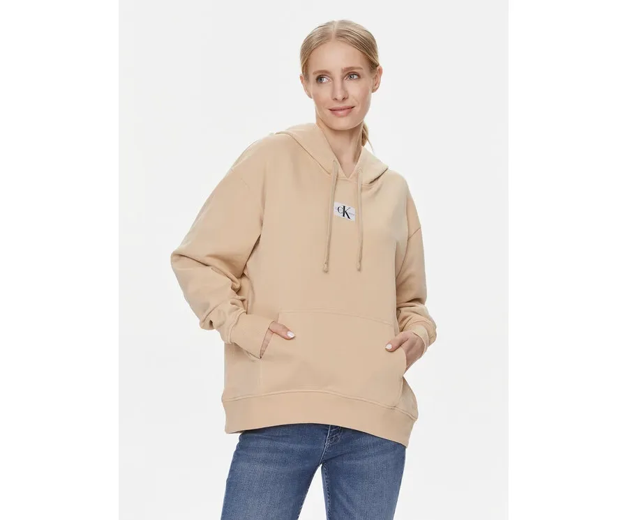 obrazek 1 Calvin Klein Jeans Bluza J20J222539 Beżowy Oversize