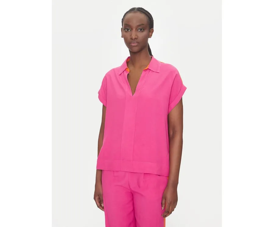 obrazek 1 LOLA CASADEMUNT Bluzka LS2515027 Różowy Regular Fit