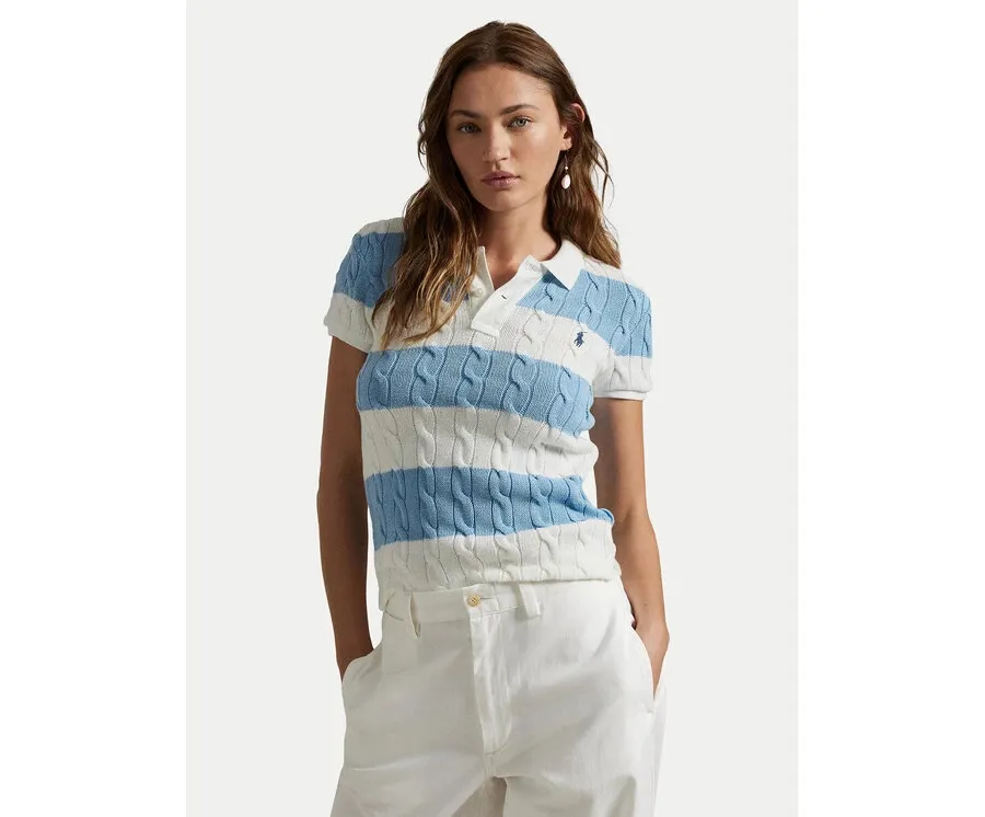 obrazek 1 Polo Ralph Lauren Sweter 211943043011 Niebieski Slim Fit