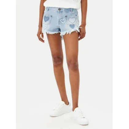 Zdjęcie One Teaspoon Szorty jeansowe Retro Dukes 26849 Niebieski Relaxed Fit