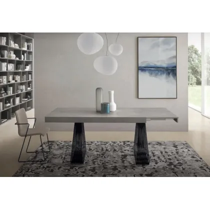 Zdjęcie Włoski rozkładany stół do salonu L. 140+40+40 P. 90 H. 75 cm – Zamagna Italia