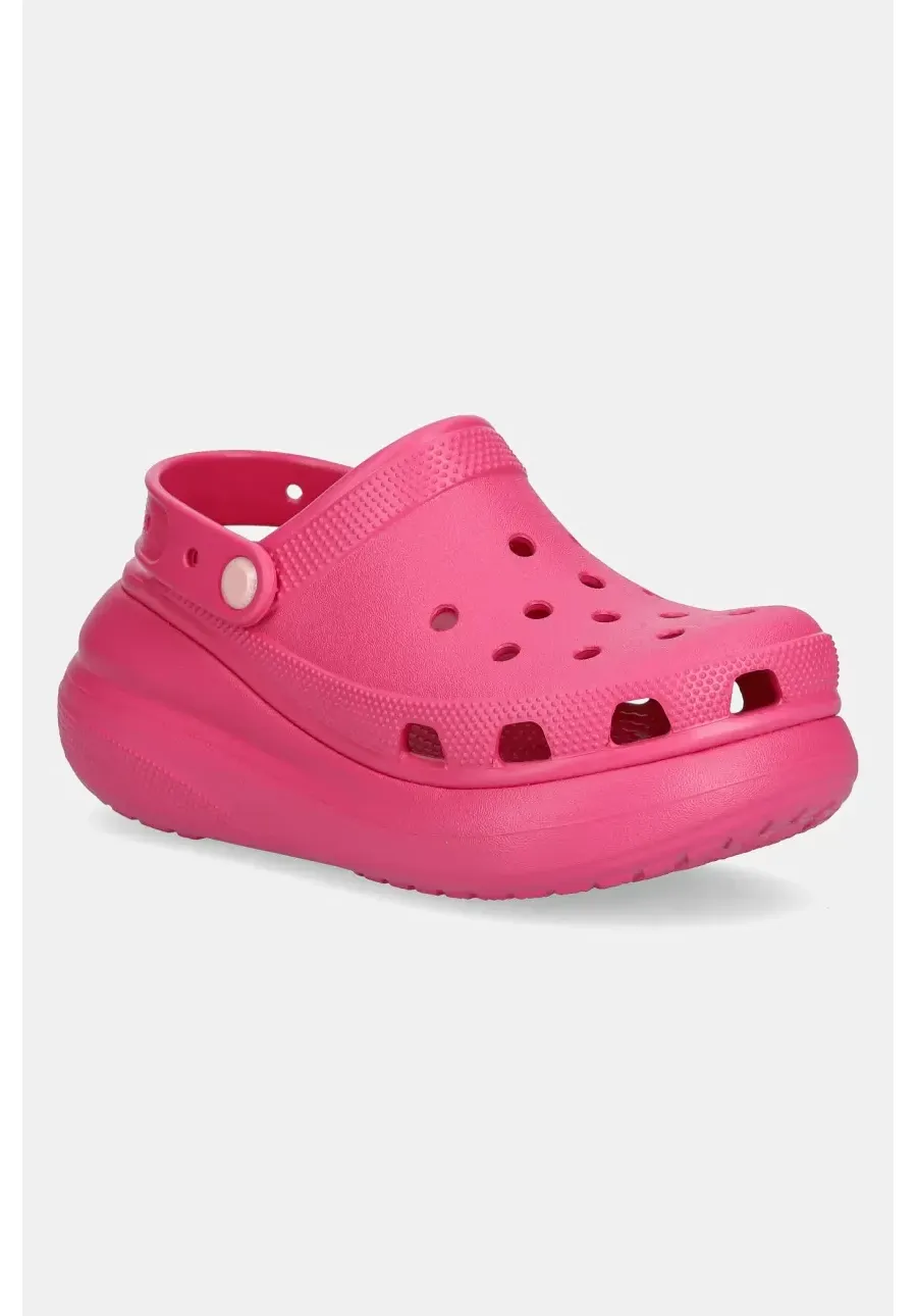 obrazek 1 Crocs klapki Classic Crush Clog damskie kolor różowy na platformie 207521.6ZQ