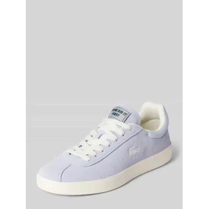 Zdjęcie Sneakersy ze skóry w jednolitym kolorze