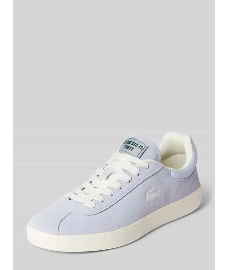 obrazek 1 Sneakersy ze skóry w jednolitym kolorze