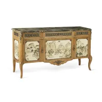 Picture Hand-decorated oak chest of drawers
