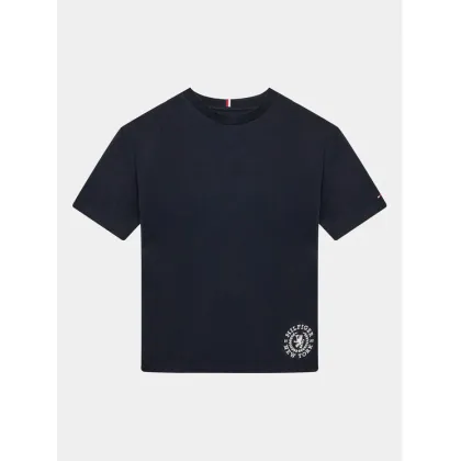 Zdjęcie Tommy Hilfiger T-Shirt Crest Logo KB0KB08675 D Granatowy Regular Fit