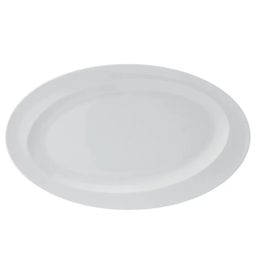 picture 1 Classic white oval porcelain plate from the unique Organic White collection inspired by nature - Vista Alegre
