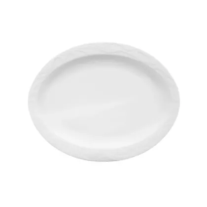 Zdjęcie Piękny owalny stołowy talerz śniadaniowy 25x20 cm - Seltmann Weiden