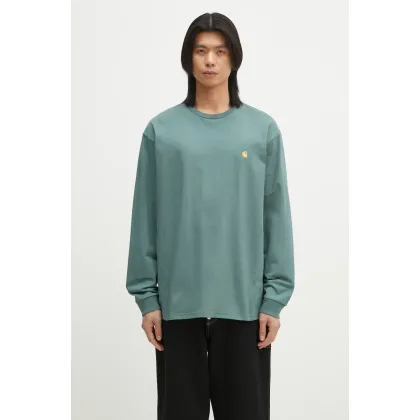 Zdjęcie Carhartt WIP longsleeve bawełniany L/S Chase T-Shirt kolor zielony gładki I026392.2N0XX
