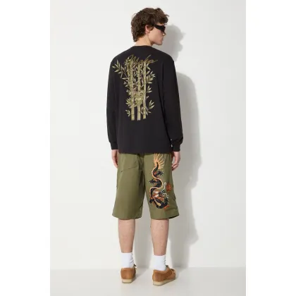 Zdjęcie Maharishi longsleeve bawełniany Dragon Bamboo kolor czarny z aplikacją 5080.BLACK