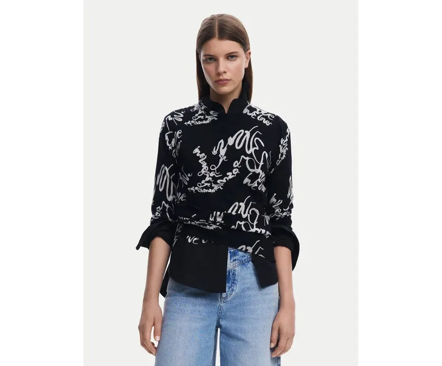 obrazek 1 Desigual Sweter 25SWJF04 Czarny Regular Fit