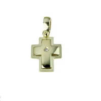 Zdjęcie Fantastyczny błyszczący krzyż z satynową krawędzią o śr.ct.0,01 wym.15x12mm.