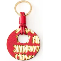 Picture Designer keychain made of natural leather - Ikunico