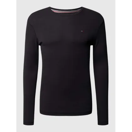 Zdjęcie Bluzka z długim rękawem o kroju slim fit z prążkowaną fakturą