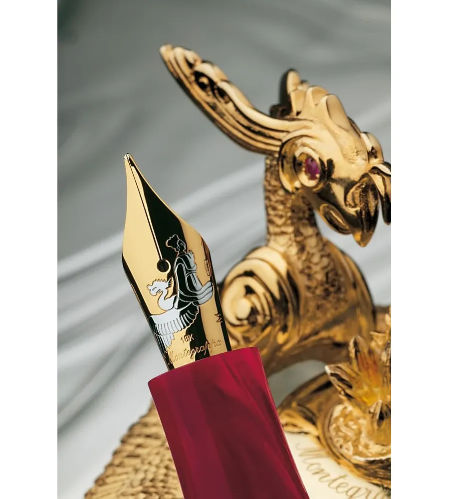 picture 3 Luxurious Fountain Pen - Eternal Bird silver / celluloid