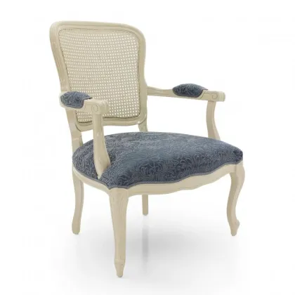 Zdjęcie Fotel w stylu Ludwika XV o klasycznych liniach i strukturze drewna bukowego - Sevensedie