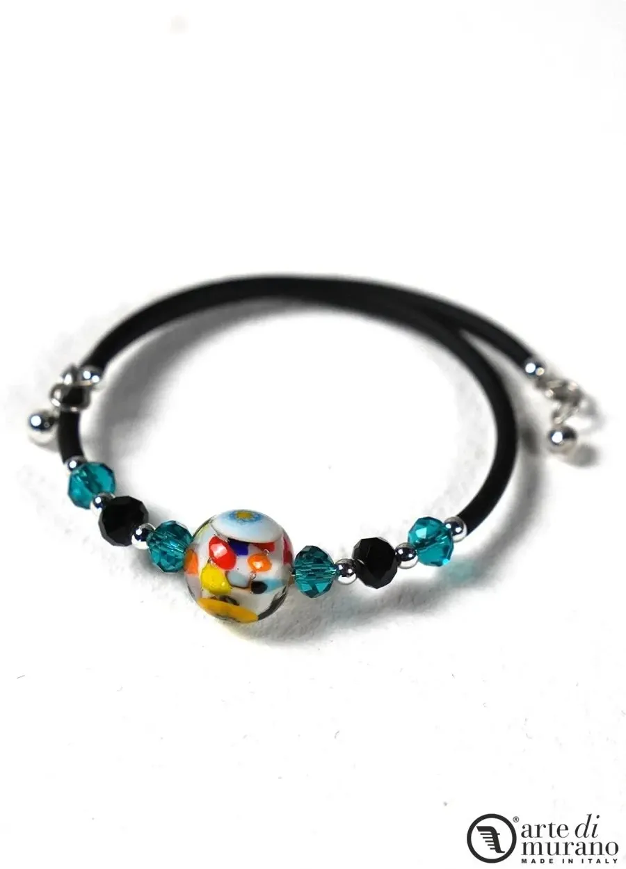 obrazek 1 Luksusowa bransoletka z koralikami ze szkła Murano