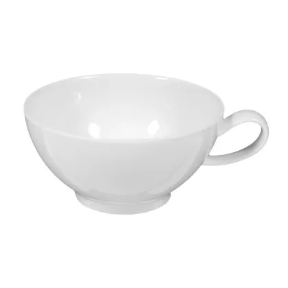 Zdjęcie Biała porcelanowa filiżanka do herbaty o nowoczesnym kształcie – Tettau