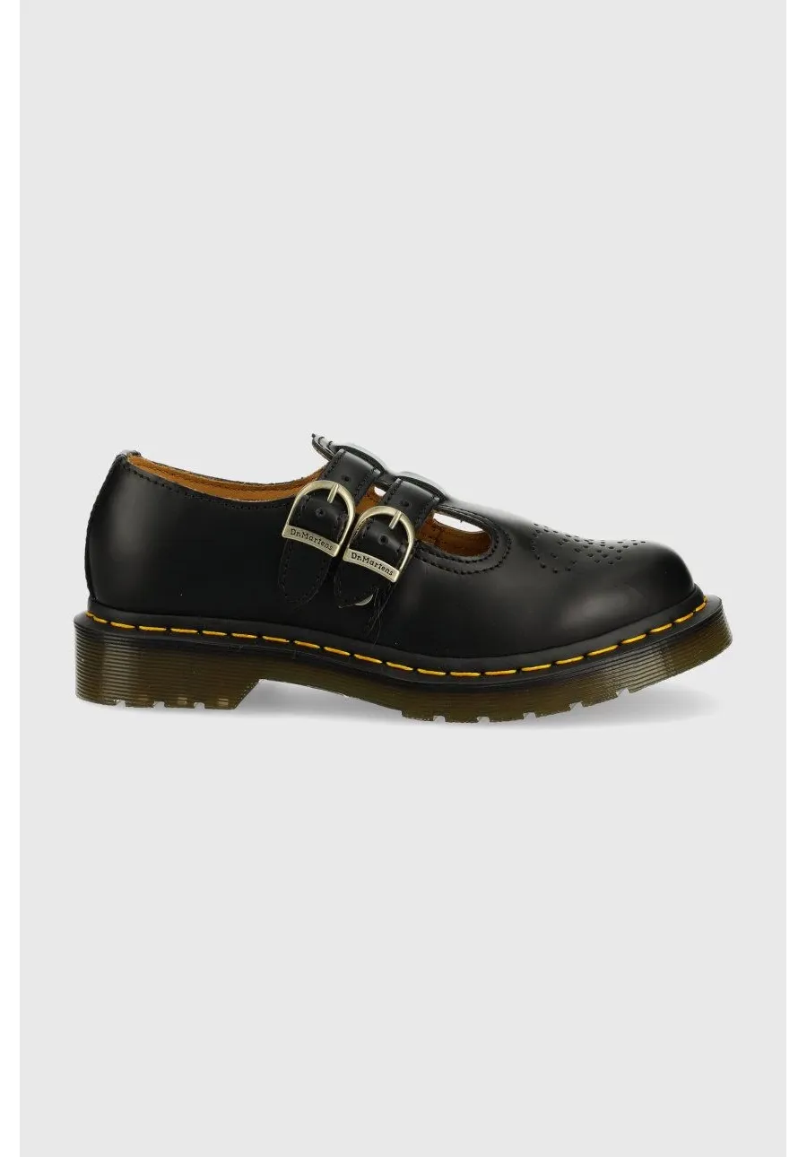obrazek 1 Dr. Martens półbuty skórzane 8065 Mary Jane damskie kolor czarny na płaskim obcasie DM12916001.8065.Mary-Black.Smth