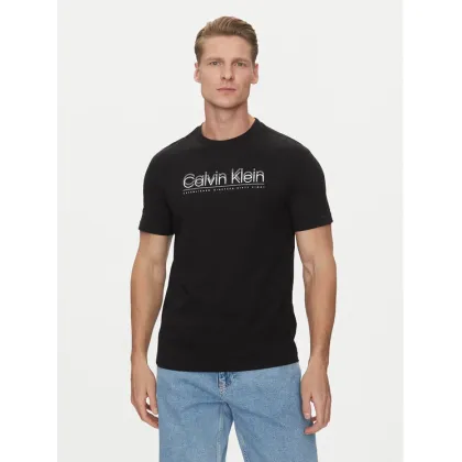 Zdjęcie Calvin Klein T-Shirt Double Logo K10K114149 Czarny Regular Fit