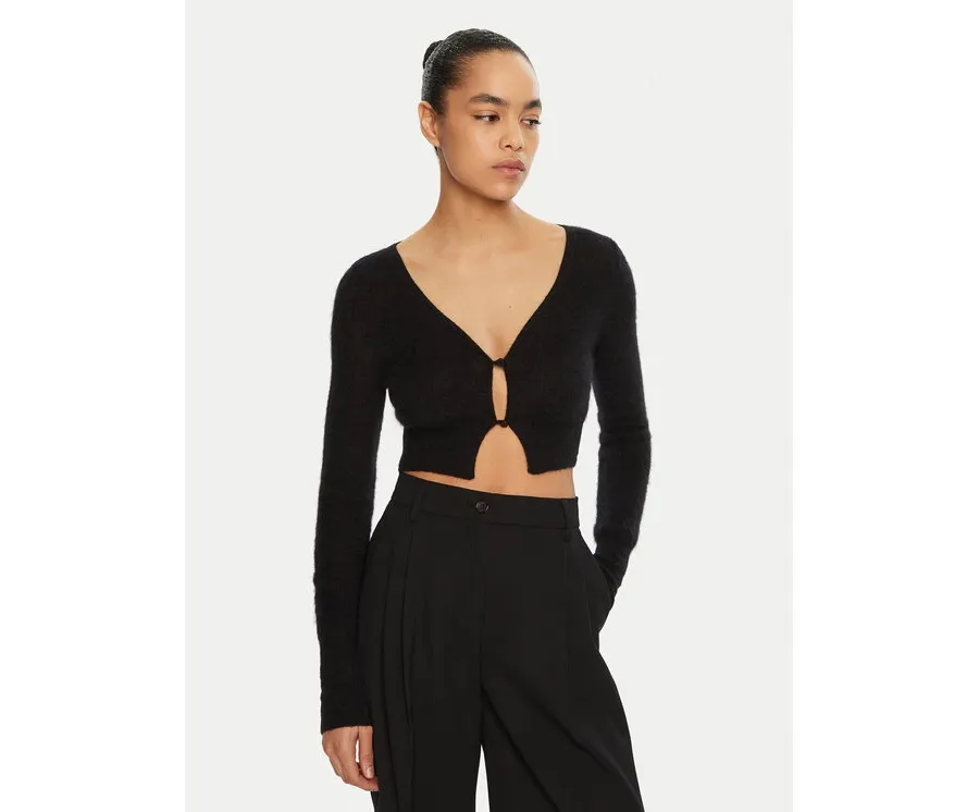 obrazek 1 JACQUEMUS Kardigan 24E241KN203 Czarny Regular Fit
