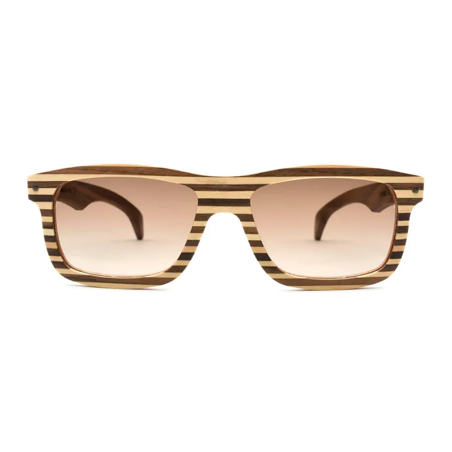 obrazek 3 Okulary z orzecha i klonu w poziome paski - Legno Light