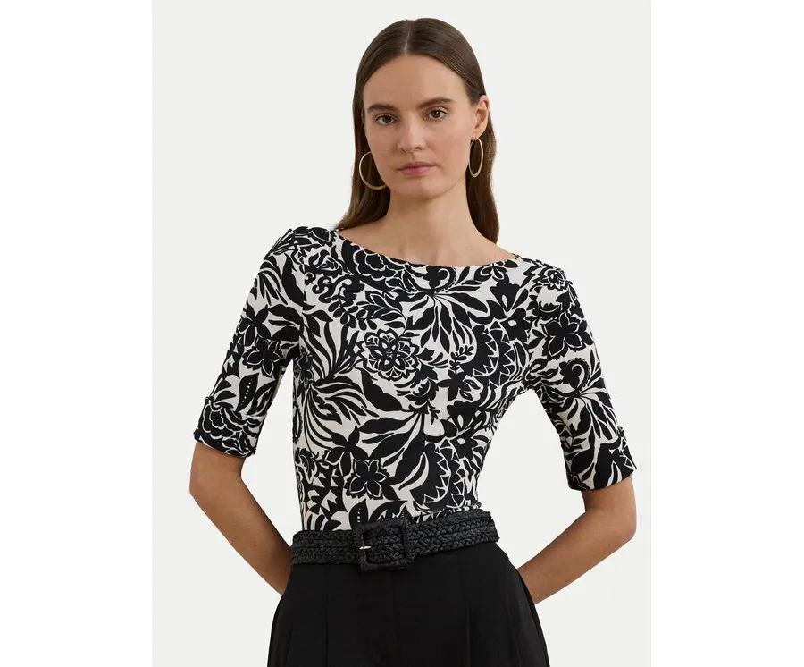 obrazek 1 LAUREN RALPH LAUREN Bluzka 200963940001 Czarny Slim Fit