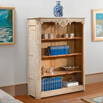 Zdjęcie Designerski antyczny regał z drewna litego