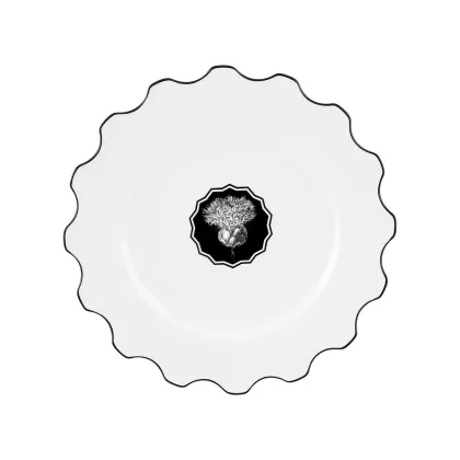 Zdjęcie Talerz obiadowy z porcelany Herbariae z ozdobnym roślinnym motywem - Vista Alegre