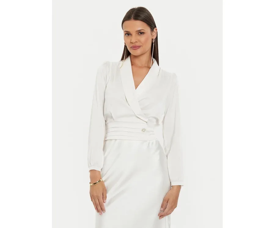 obrazek 1 Rinascimento Bluzka CFC0120273003 Écru Regular Fit