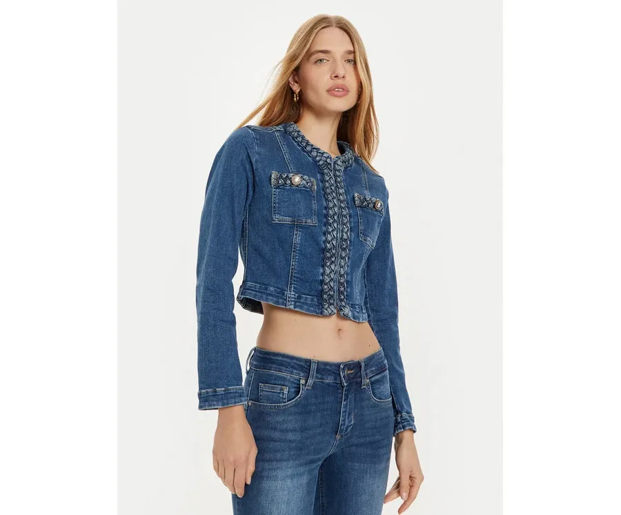 obrazek 1 Liu Jo Kurtka jeansowa UF4120 D4448 Niebieski Regular Fit