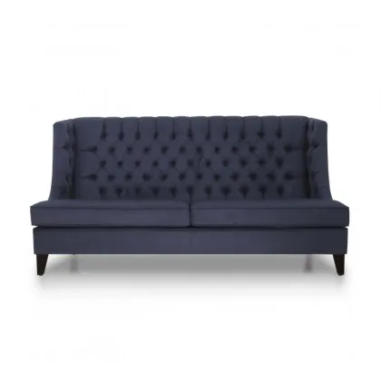 Zdjęcie Granatowa elegancka sofa w stylu nowoczesnym - Sevensedie